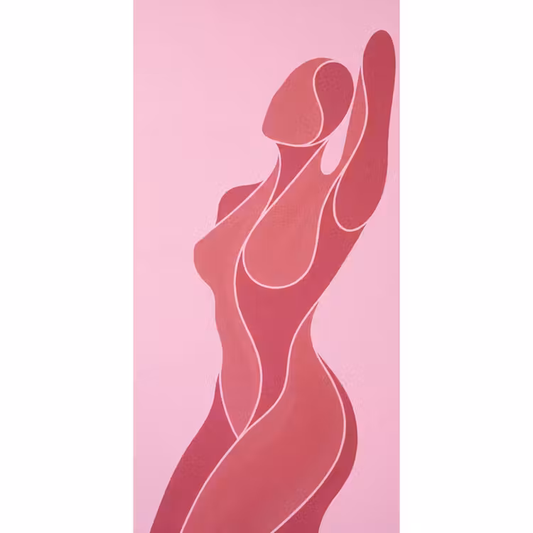 Behang - Vrouw - Lichaam - Abstract - Roze — 2