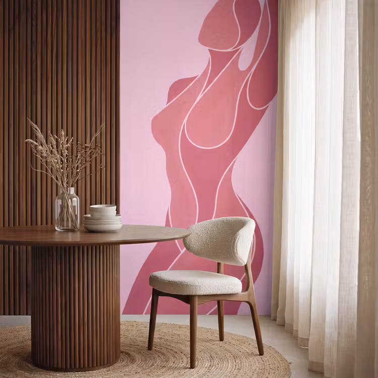Behang - Vrouw - Lichaam - Abstract - Roze — 4