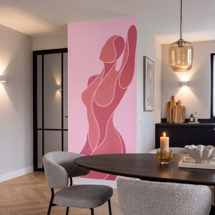 Behang - Vrouw - Lichaam - Abstract - Roze — 5