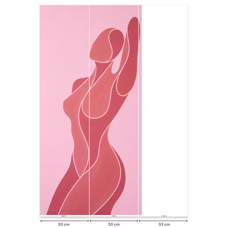 Behang - Vrouw - Lichaam - Abstract - Roze — 6