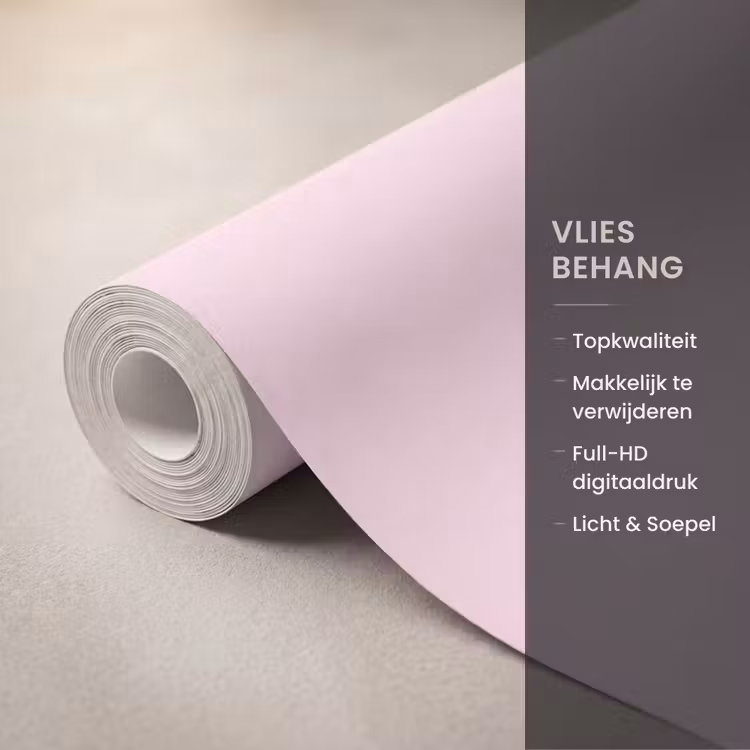 Behang - Vrouw - Schelp - Kunst - Lijntekening - Roze — 3