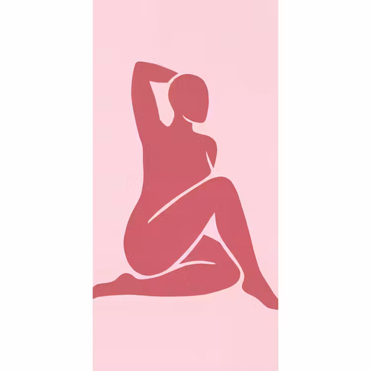 Behang - Vrouw - Silhouet - Abstract - Modern - Roze — 2