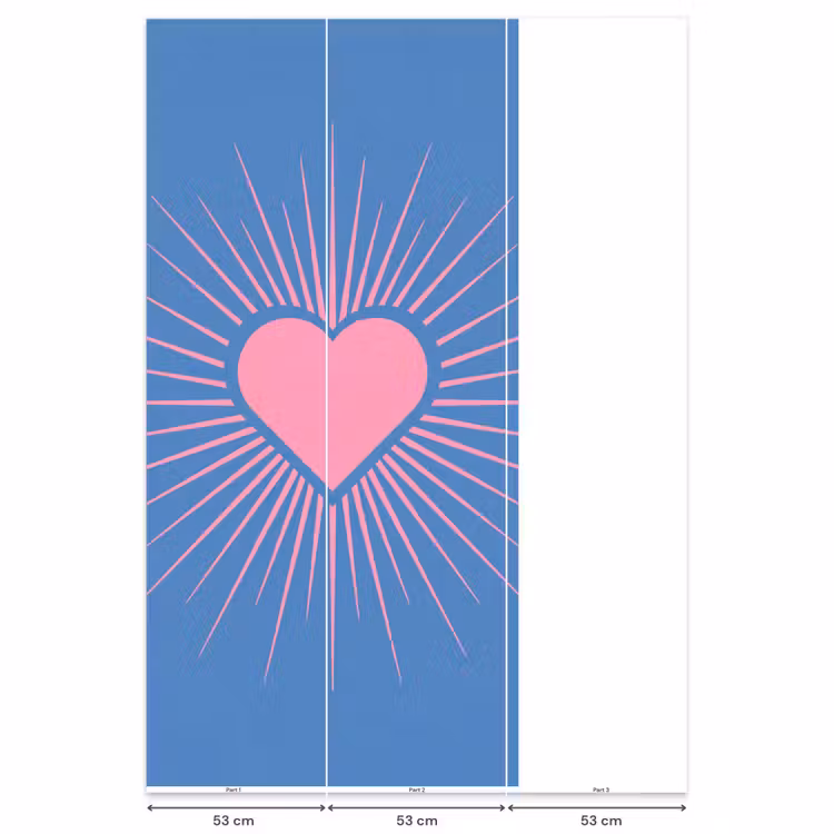 Behang - Hart - Stralen - Liefde - Modern - Roze — 6