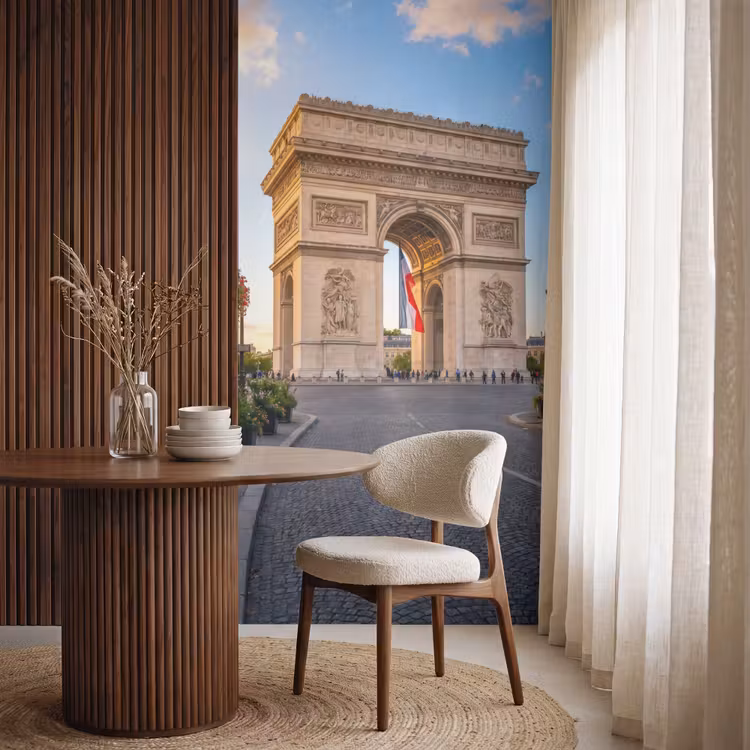 Behang - Monument - Parijs - Zonsondergang - Architectuur - Goud — 4