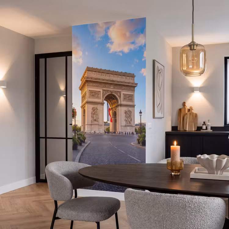 Behang - Monument - Parijs - Zonsondergang - Architectuur - Goud — 5