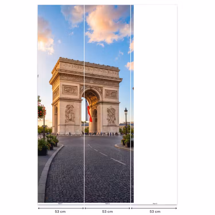 Behang - Monument - Parijs - Zonsondergang - Architectuur - Goud — 6