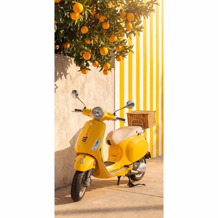 Behang - Scooter - Natuur - Zomer - Geel - Mediterraan — 2