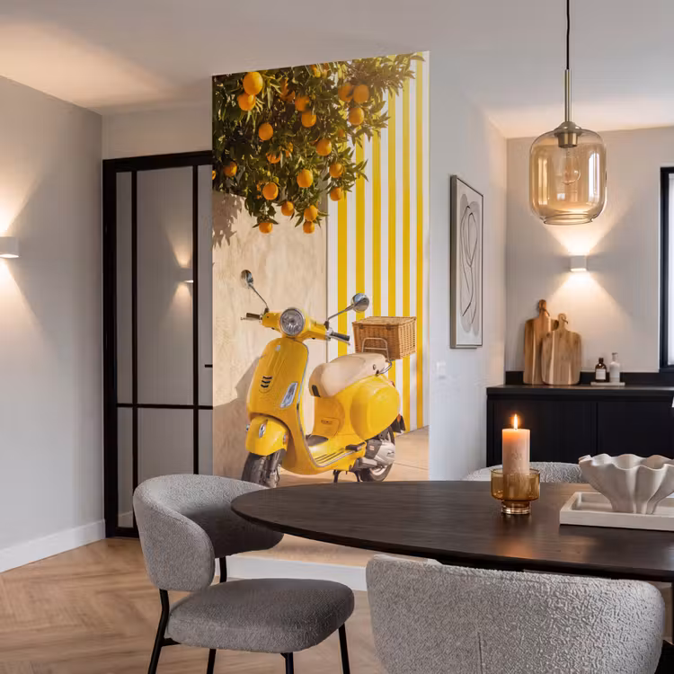 Behang - Scooter - Natuur - Zomer - Geel - Mediterraan — 5