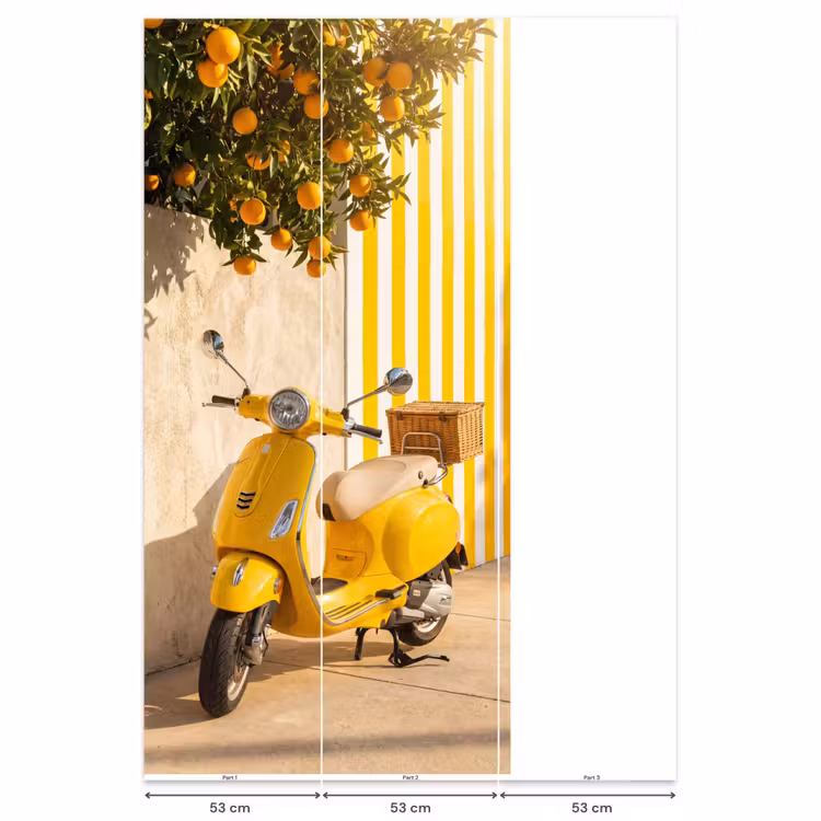 Behang - Scooter - Natuur - Zomer - Geel - Mediterraan — 6