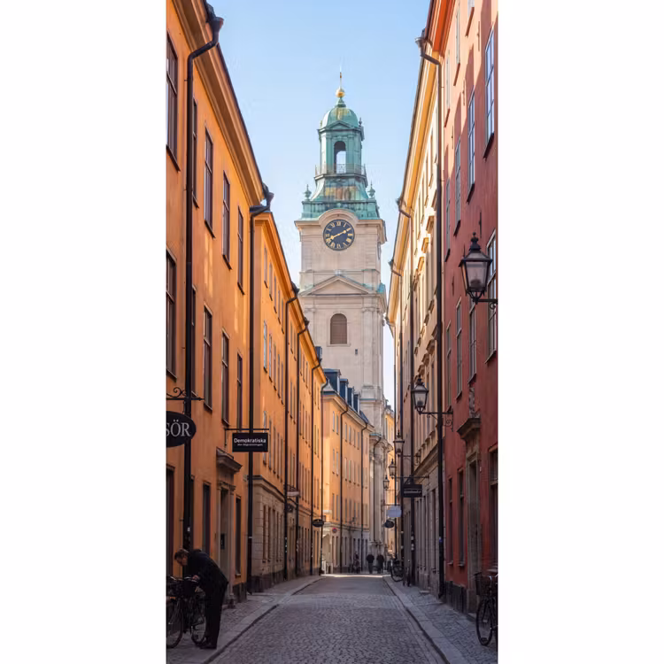 Behang - Straat - Klokkentoren - Stad - Architectuur - Historisch — 2