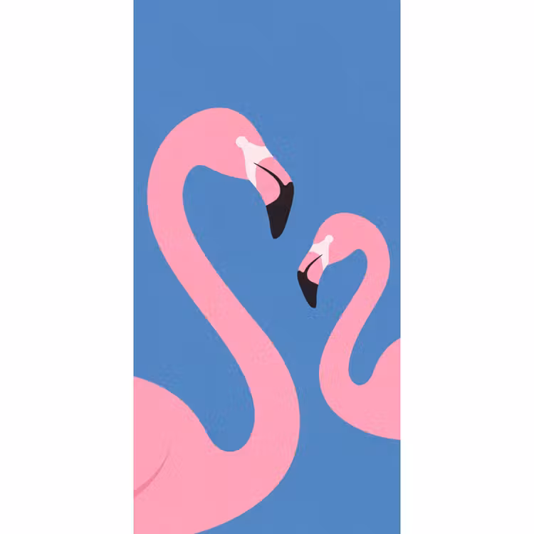 Behang - Vogel - Paar - Dieren - Modern - Roze — 2