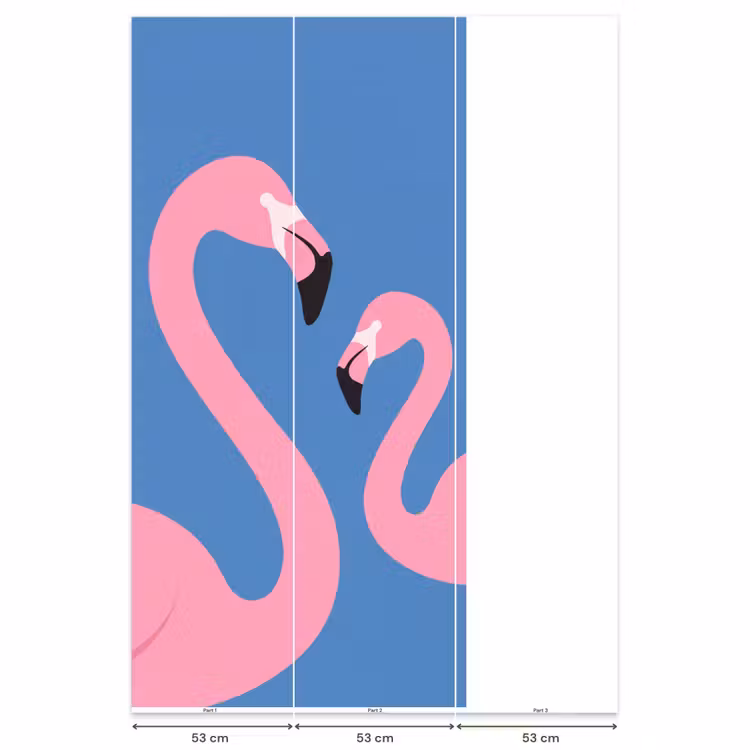Behang - Vogel - Paar - Dieren - Modern - Roze — 6