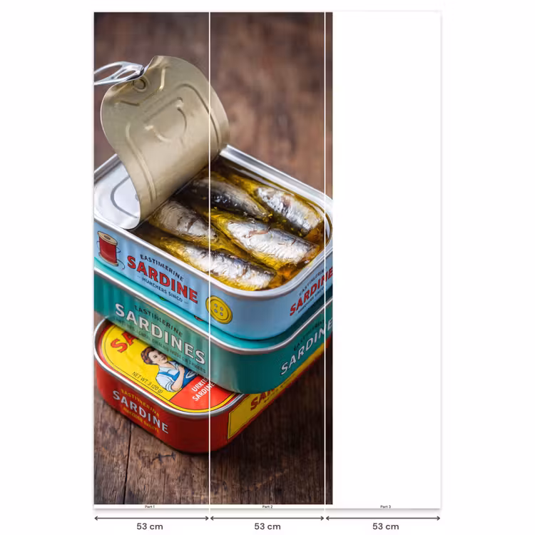 Behang - Vis - Blikjes - Keuken — 6