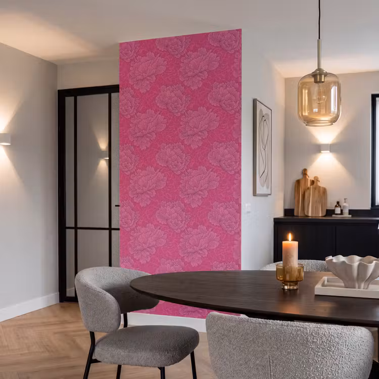 Behang - Pioenrozen - Energiek - Roze — 5