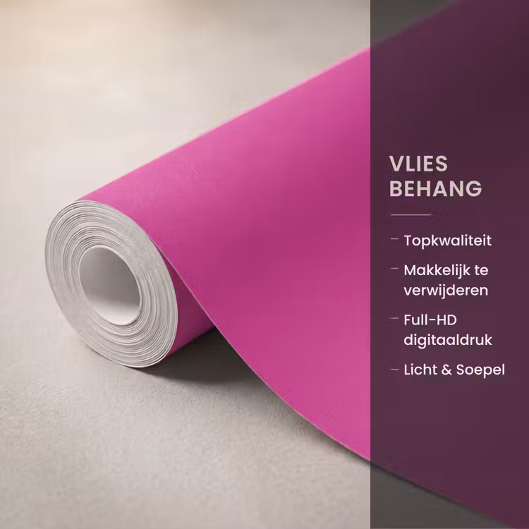 Behang - Oh la la - Roze - Oranje - Minimalistisch — 3