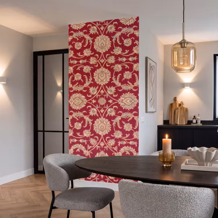 Behang - Patroon - Bloem - Klassiek - Oosters - Rood — 5