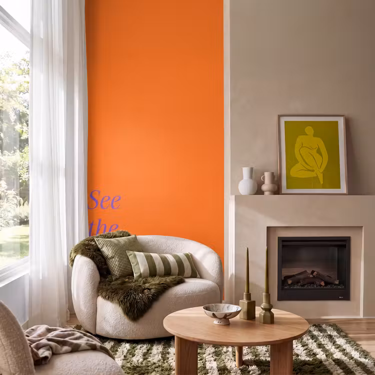 Behang - See te good - Paars - Oranje — 1