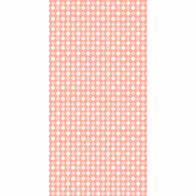 Behang - Koraal - Retro - Geometrisch - Patroon — 2