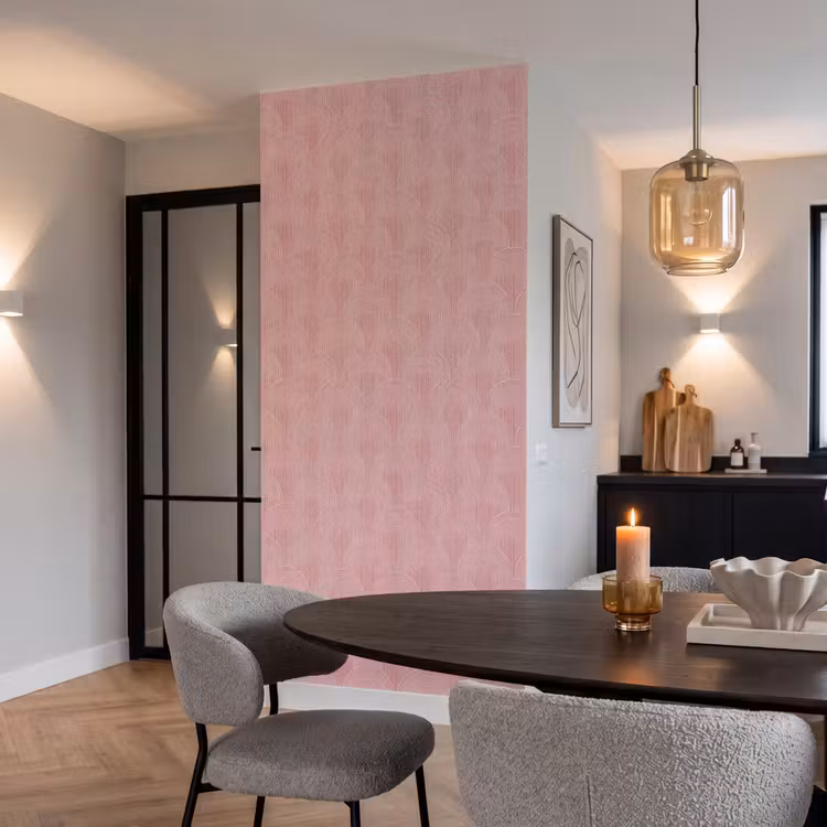 Behang - Oudroze - Bogen - Deco - Lijnen — 5