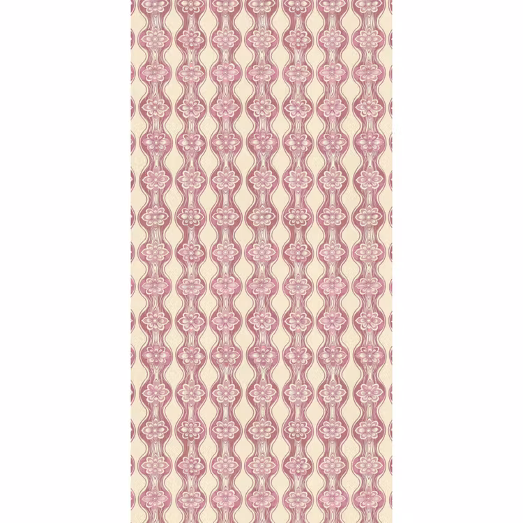 Behang - Paarsroze - Bloemen - Retro - Patroon — 2