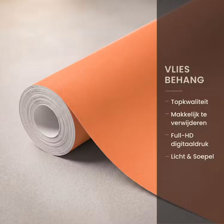 Behang - Oranje - Gebroken wit - Nice — 3
