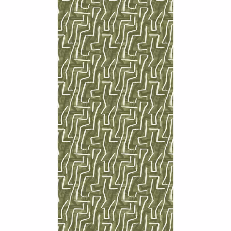 Behang - Groen - Abstract - Penseelstreken - Patroon — 2