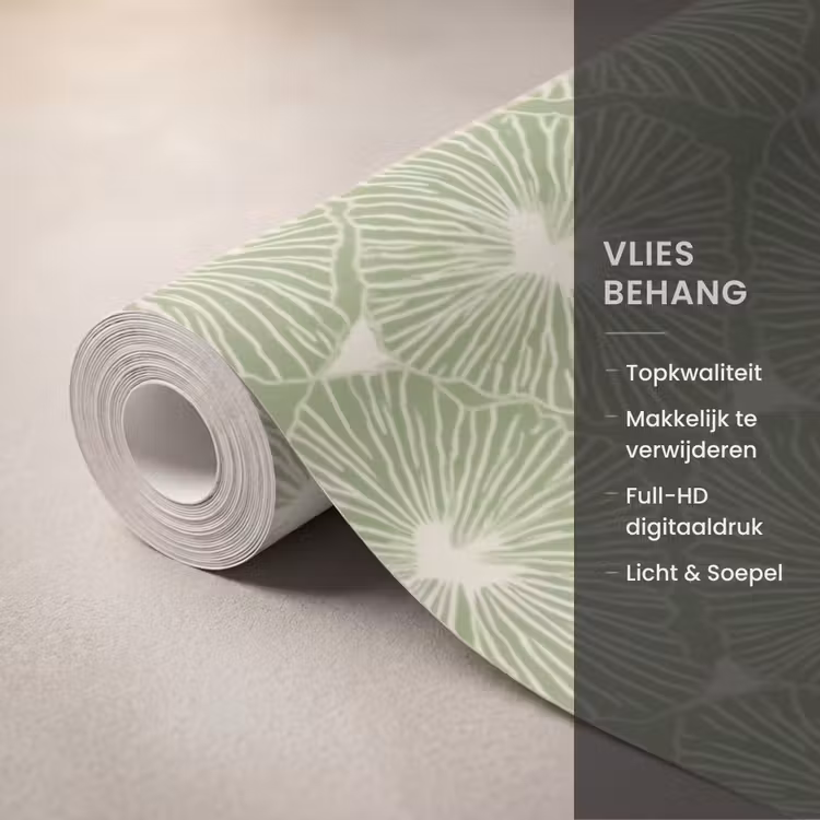Behang - Saliegroen - Botanisch - Ruiten - Organisch - Patroon — 3