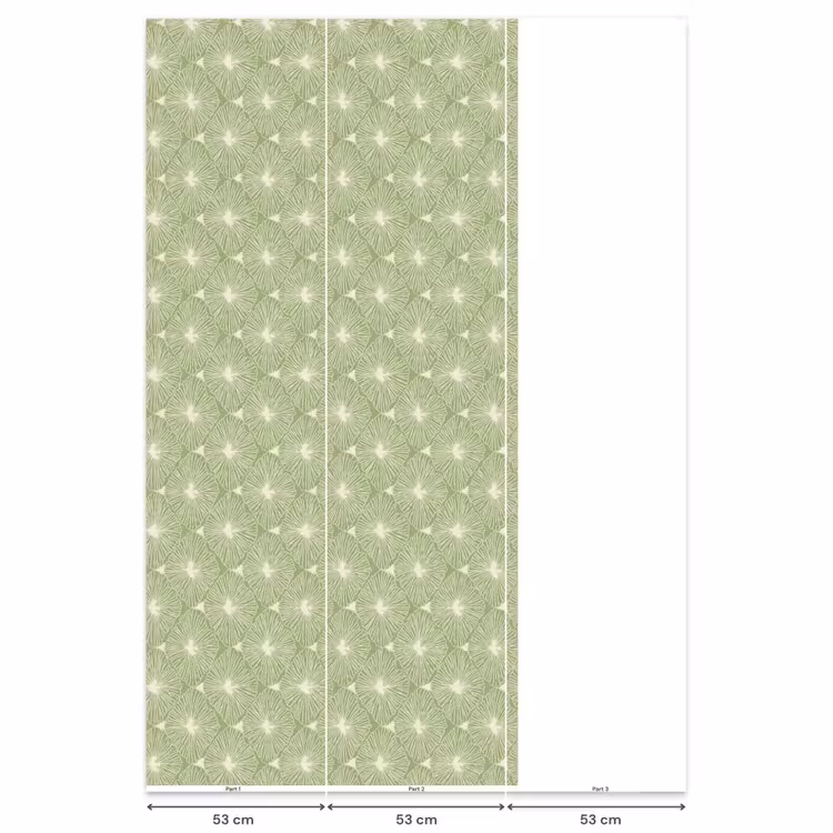 Behang - Saliegroen - Botanisch - Ruiten - Organisch - Patroon — 6
