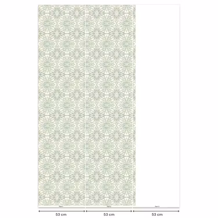 Behang - Saliegroen - Symmetrisch - Mandala - Ornament - Patroon — 6