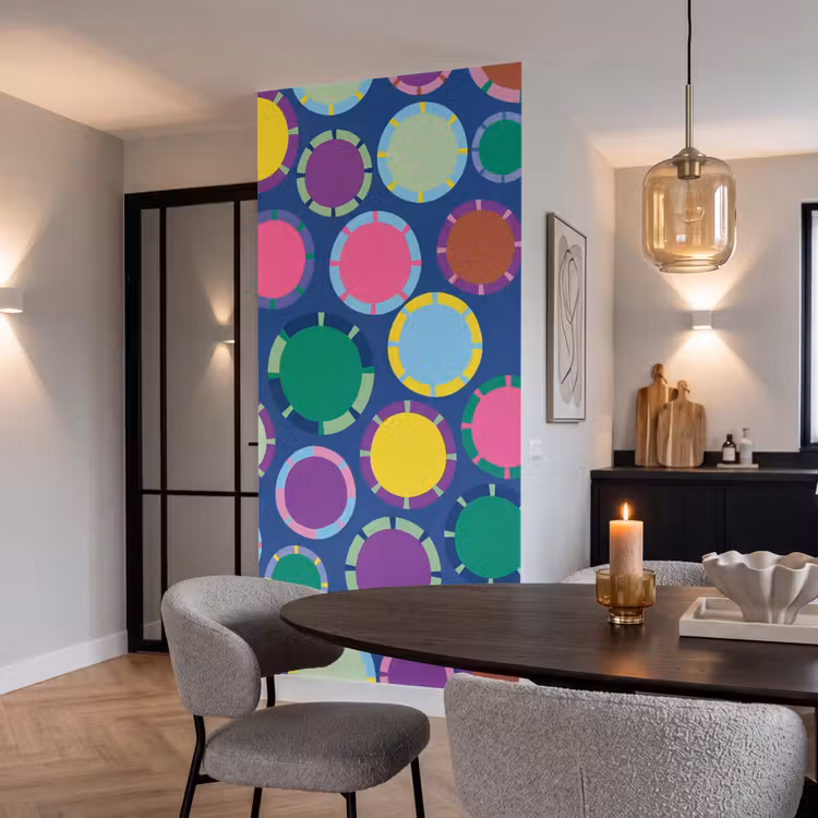 Behang - Patroon - Cirkels - Abstract - Kleurrijk — 5