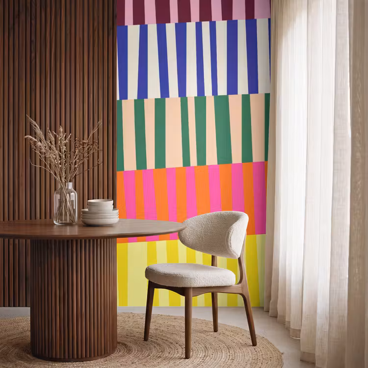 Behang - Patroon - Strepen - Abstract - Modern - Kleurrijk — 4