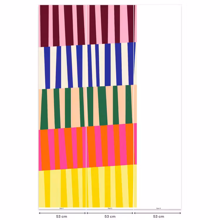 Behang - Patroon - Strepen - Abstract - Modern - Kleurrijk — 6