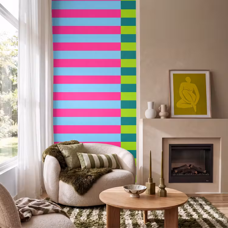 Behang - Patroon - Strepen - Modern - Abstract - Kleurrijk — 1
