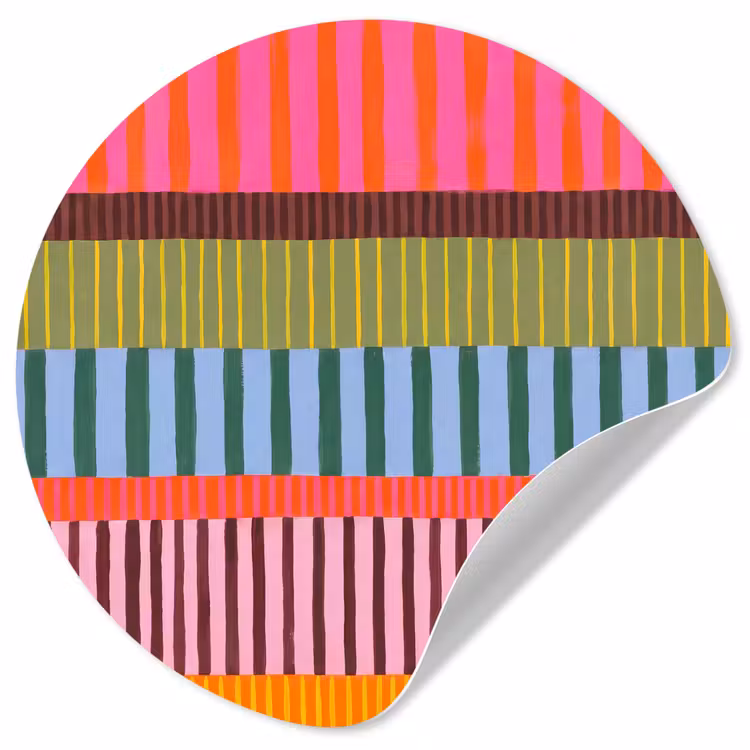 Behangcirkel - Abstract - Strepen - Modern - Kleurrijk - Kunst — 1