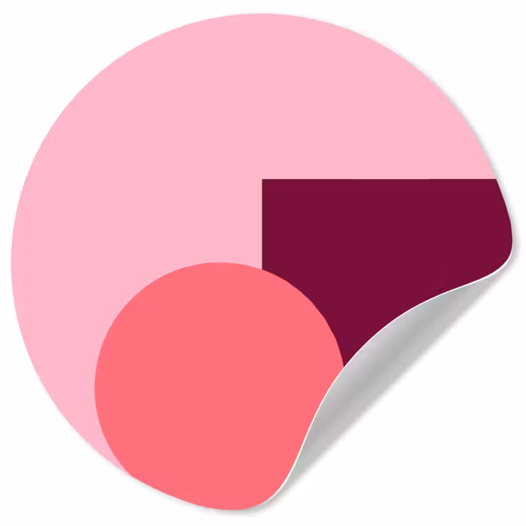 Behangcirkel - Abstract - Vormen - Roze - Modern - Design — 1