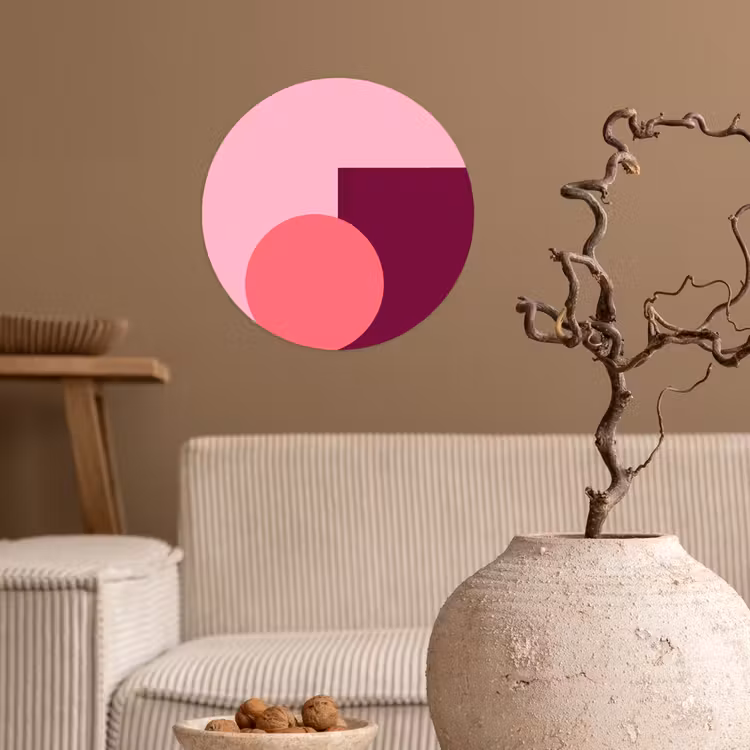 Behangcirkel - Abstract - Vormen - Roze - Modern - Design — 2