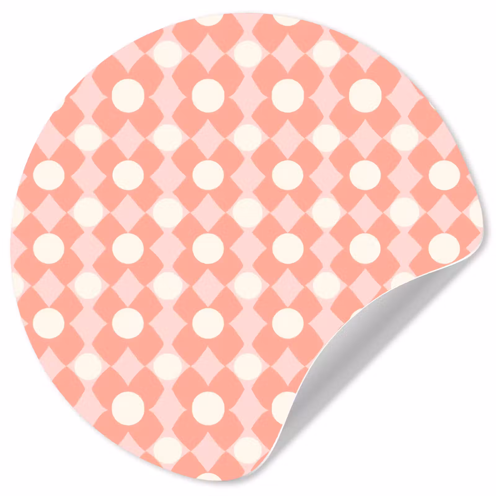 Behangcirkel - Koraal - Retro - Geometrisch - Patroon — 1