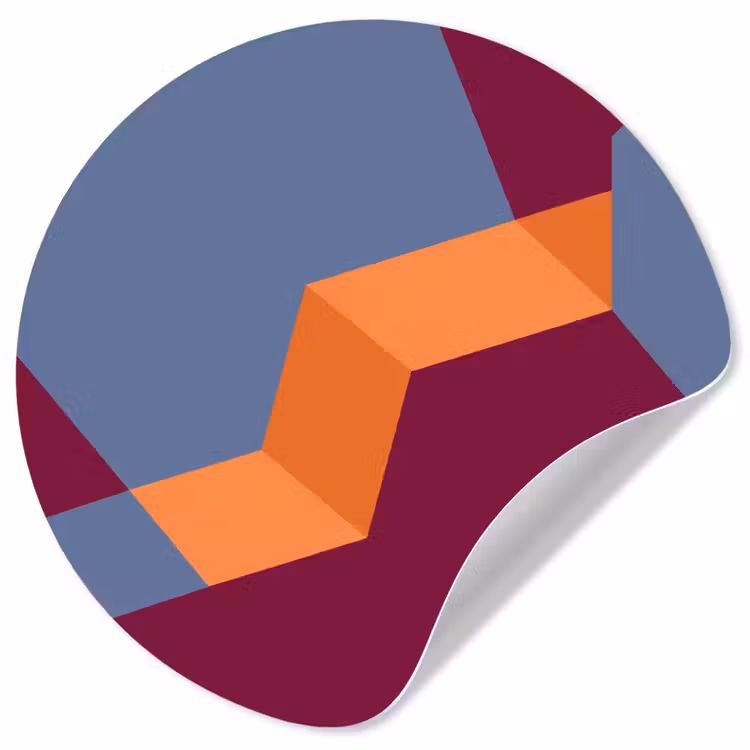 Behangcirkel - Abstract - Vormen - Modern - Blauw - Oranje — 1