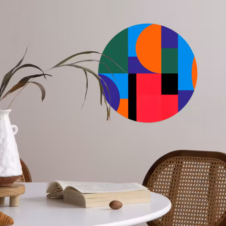 Behangcirkel - Geometrisch - Abstract - Vormen - Kleurrijk - Modern — 4