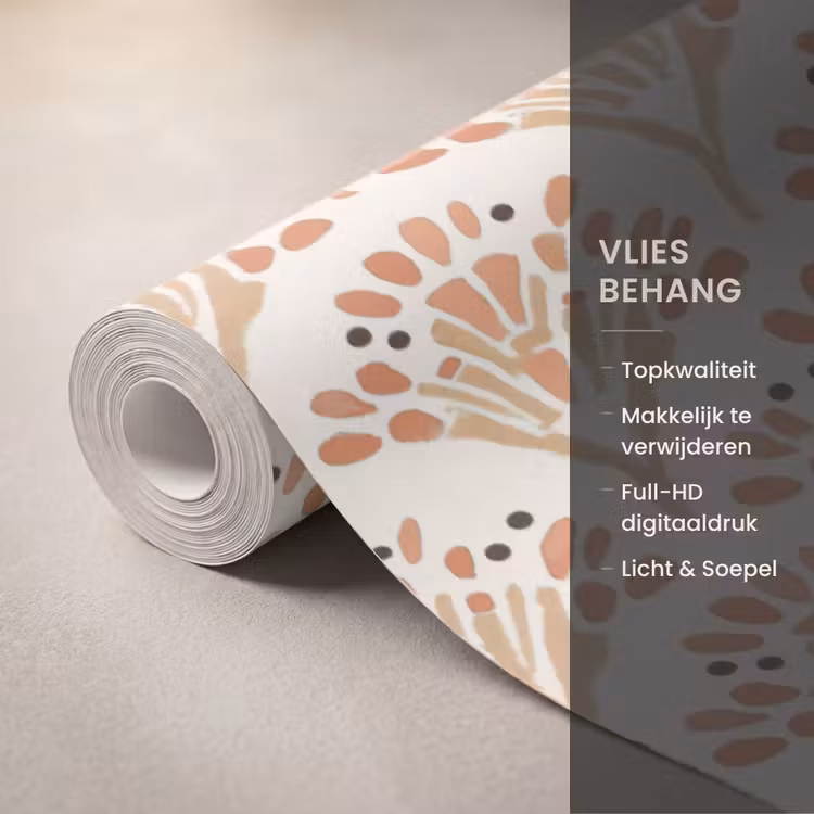 Behang - Terracotta - Waaiers - Schilderachtig - Patroon — 3