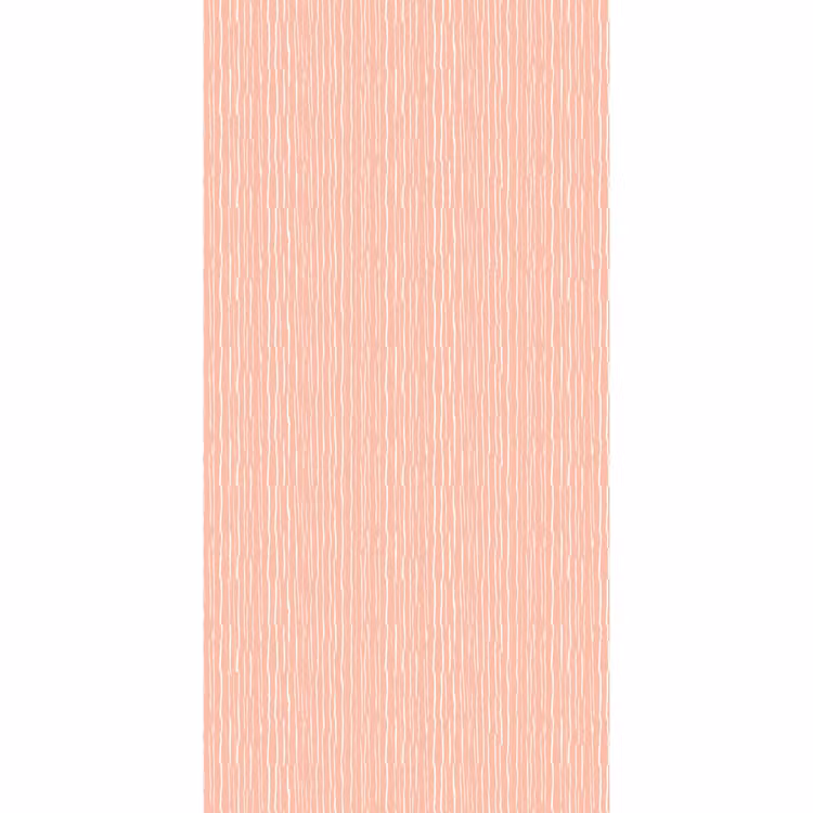 Behang - Zalmroze - Strepen - Handgetekend - Patroon — 2