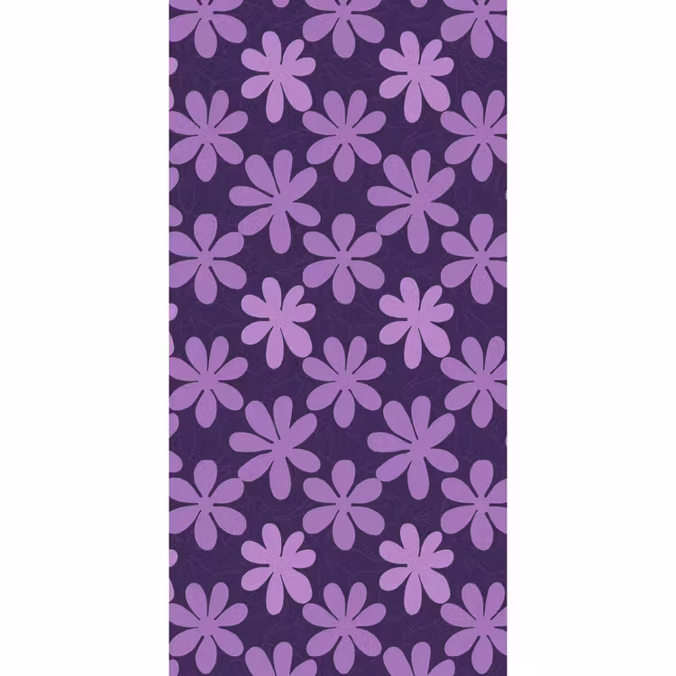 Behang - Paars - Botanisch - Bloemen - Retro - Patroon — 2