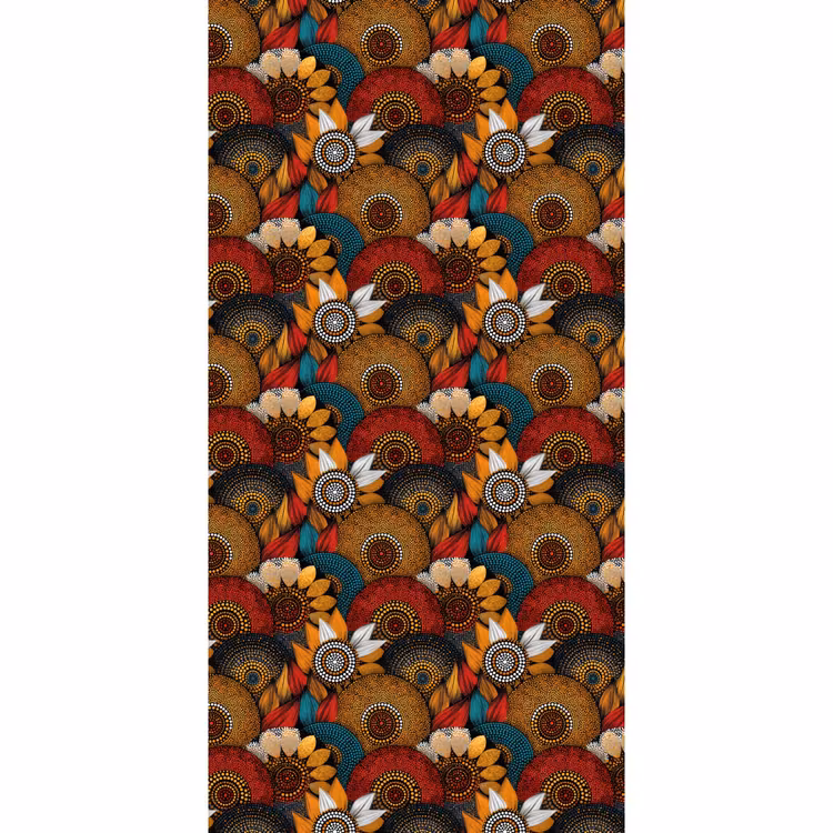 Behang - Kleurrijk - Aboriginal - Dot Painting - Botanisch - Patroon — 2