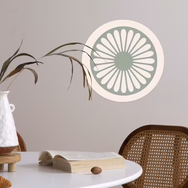 Behangcirkel - Abstract - Patroon - Radiaal - Modern - Groen — 4