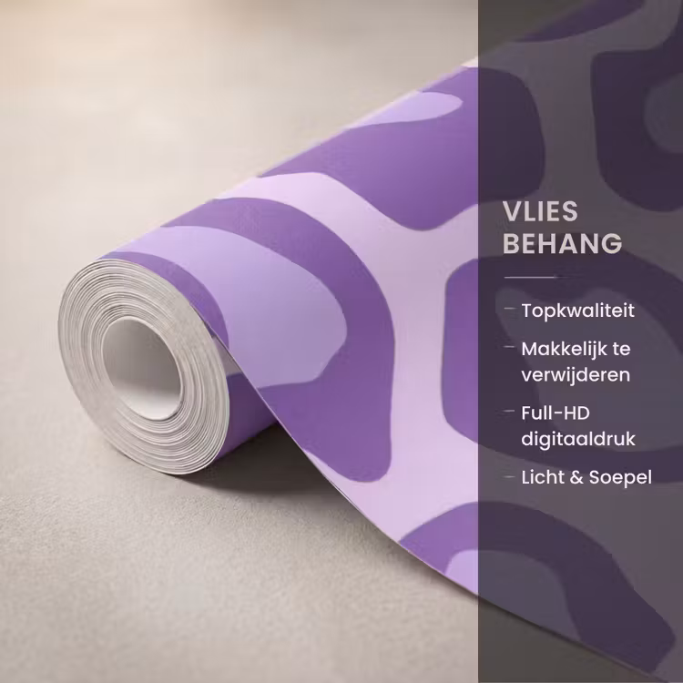 Behang - Paars - Abstract - Luipaard - Vlekken - Groovy - Patroon — 3