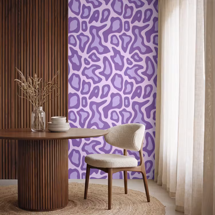Behang - Paars - Abstract - Luipaard - Vlekken - Groovy - Patroon — 4
