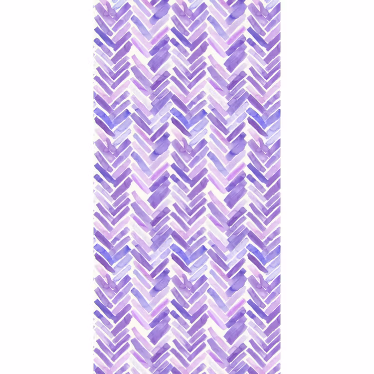 Behang - Paars - Visgraat - Aquarel - Penseelstreken - Patroon — 2