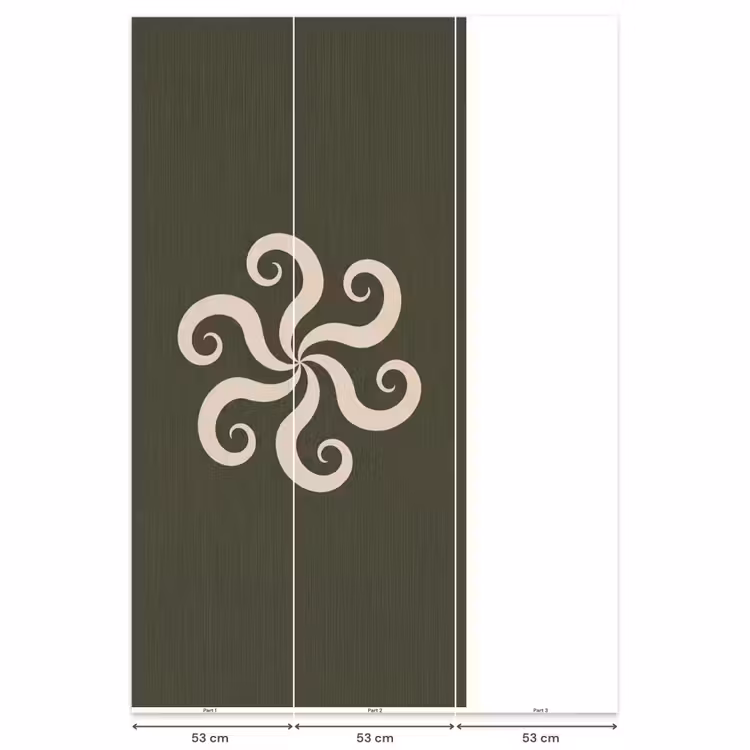 Behang - Patroon - Spiraal - Abstract - Modern - Groen — 6