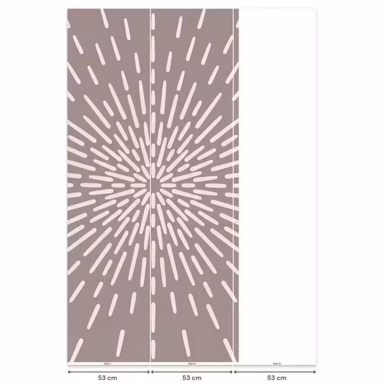 Behang - Patroon - Stralen - Abstract - Modern - Grijs — 6