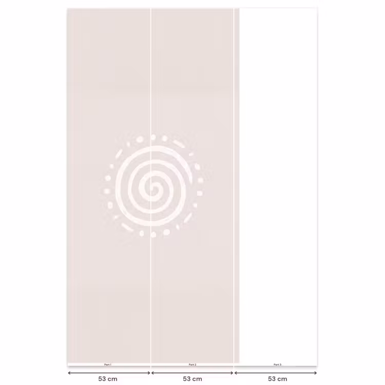 Behang - Symbool - Spiraal - Abstract - Minimalistisch - Beige — 6